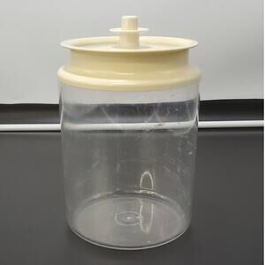 Vintage Tupperware 1483 Counterpart Container 10 Cup Almond Lid